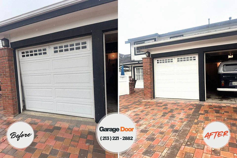 Before and after: garage door repair New Kensington, PA